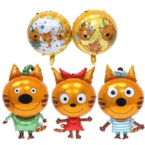 5 stks INS Kid E Katten thema Cookie Candy Pudding Happy birthday aluminiumfolie ballon 240219