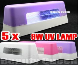 5 stks/partij 9W UV Lamp Curing Lamp UV Licht Voor Gel Polish Nail Art UV LED GelHigh Quality6908432
