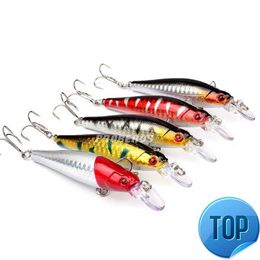 5 pièces/lot pêche méné nager poisson appât artificiel dur appât 8.3g 9cm manivelle appât flottant Wobbler gabarit haut eau équipement de pêche