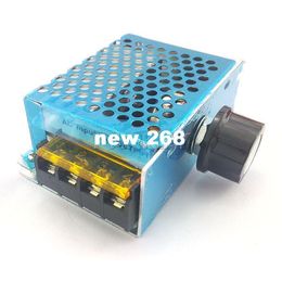 Freeshipping 5 stks / partij SCR Electronic Voltage Regulator 4000 W 220 V Hoge Power Gouverneur Thermostaat Dimmen Dimmer Aluminium Case # 200491