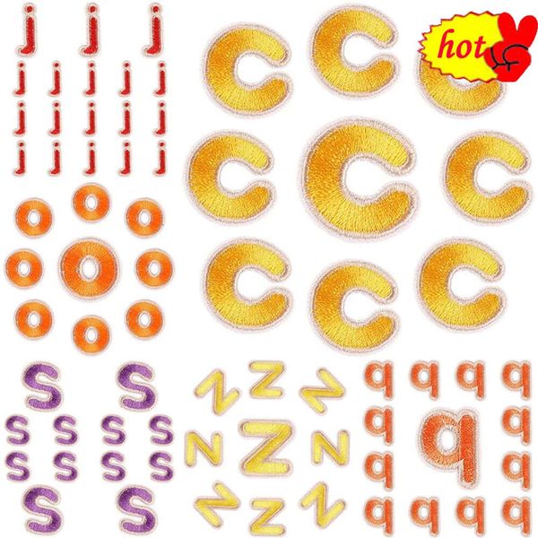 5/pcs Lot rayures lettre patchs pour vêtements fer sur brodé en vrac enfants petit point Parches Ropa coudre bébé Naszywka Alphabet