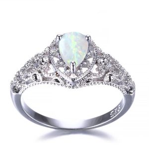 5 pièces Luckyshine s925 en argent Sterling femmes opale anneaux bleu blanc naturel mystique arc-en-ciel topaze mariage fiançailles anneaux #7-10231I