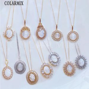 5 pièces médaille vierge marie Juses pendentif coquille blanche pendentif collier collier bijoux de mode collier 52397 240127