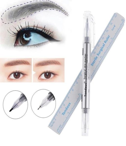 5 PCS PEN MICROBLADING TATOO SEAUFROW GARKER PEN AVEC MESURE MESURANT Règle3214491