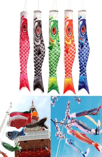 5 pièces mélange 70 cm coloré Style japonais carpe coupe-vent Streamer poisson drapeau cerfs-volants entier Koinobori décorations de fête à la maison 1321886