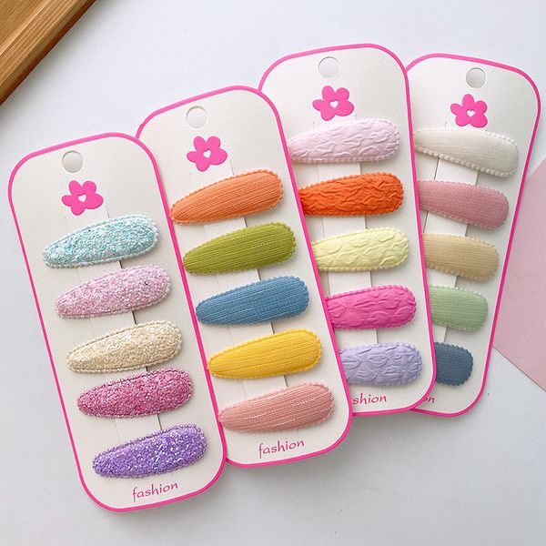 5 uds nuevo Simple lindo Color caramelo gotas de agua Clip BB para niños moda coreana dulce niña niños BB Clip accesorios para el cabello