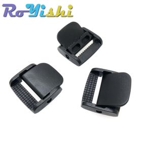 5 PC/PACK Cam Buckles Plastic Black Toggle Clip Correas de mochila Correo 5/8 