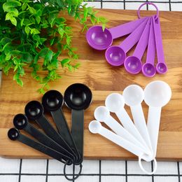 5 pc's/set Measure gereedschappen lepel plastic meetbekers en lepels voor baking thee koffie keuken mini gereedschap set huismetingen groothandel 20220924 Q2