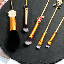 5 PCS / SET TV Series Mercredi Addams Film Makeup Brushes Set Cosmetic Beauty Tools Kit