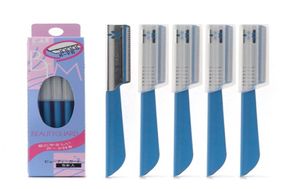 5 stuks doos Rechte Rand Roestvrij Staal Gezicht Wenkbrauw Scheermes Trimmer Shaper Scheerapparaat Mes Haar Remover Tinkle4283225