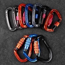 5 PCSCARABINERS 12/23/24/25 Kn Professional D Shape Safety Carabiner Aluminium Key Hooks Climbing Security Master Lock Outdoor Wandel Wandelgereedschap P230420