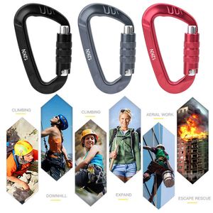 5 PCSCarabiners 12KN Aviation Aluminum Alloy Carabiner Anti-skid Outdoor Camping Climbing Safety Clip Buckle Hook Survial Tool Outdoor Accessory P230420