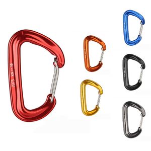 5 PCSCARABINERS 16KN Aluminium Carabiner D Shape Snap Clip Hook Outdoor Climbing Veiligheid Lock Hook voor klimrackpack Hook P230420