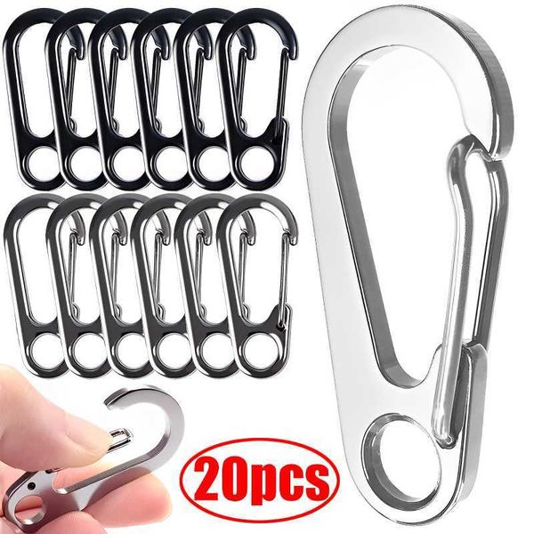 5 PCSCarabiners 20pcs Broche de langosta Hebilla Keychian Mini Mosquetones Acampar al aire libre Senderismo Hebillas Aleación Primavera Ganchos a presión Llaveros Clips de herramientas P230420