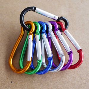 5 PCSCARABINERS 5PCS Kleurrijke aluminiumlegering R -vormige Karabijnse sleutelhanger Hook Spring Snap Clip Camping Wandelbeklimmen Accessory Travel Kits P230420