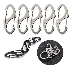 5 stuks Karabijnhaken 5 stuks roestvrij staal kleine karabijnhaak paracord clips karabijnhaken veersluitingen sleutelhanger gespen outdoor camping gereedschap (41 mm) P230420