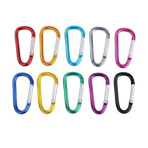 5 PCSCARABINERS KLIMKEN KARABINER D Vorm Buckle Keychain Heavy Duty Aluminium Legering Haak Dikke clip voor Outdoor Travel Equipment P230420