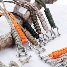 5 PCScarabiners Outdoor Paraplu Rope Camera Anti-Most Lanyard Climb Keychain Tactical Survival Tool Carabiner Hook Cord Backpack Buckle P230420