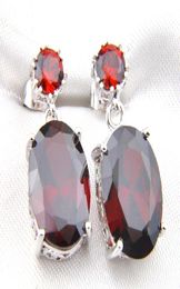 5 PCSlot Sell and Nieuwe Style 925 Sterling Silver Croted Red Garnet Gems Earring voor Lady E01643221881