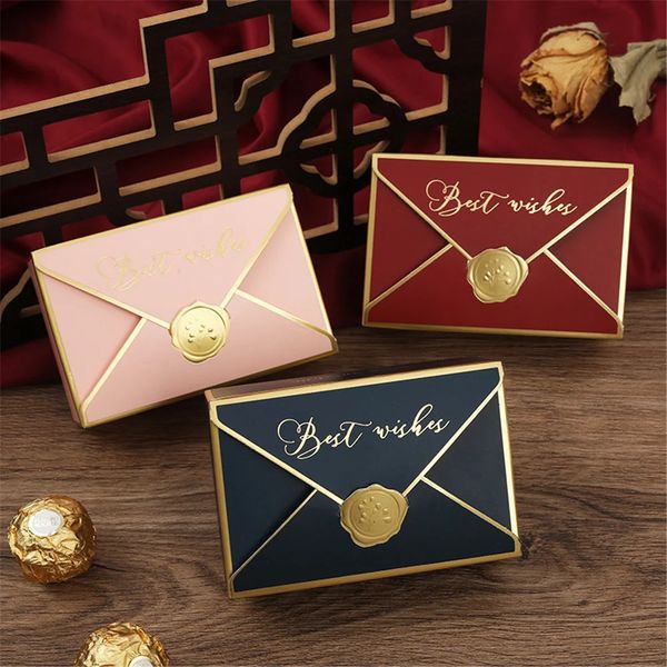 5 pièces 3 couleurs carton pur papier boîte à bonbons boîte-cadeau de mariage bricolage sac d'emballage pliant boîte de décoration de fête d'anniversaire 240205