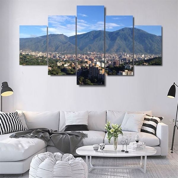 5 piezas lienzo arte Ávila Caracas montaña lienzo impresión pintura pared arte cartel moderno decoración del hogar sala de estar cuadros 210310304Z