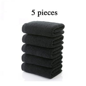 5 stuks 100% katoen zwart gezicht handdoek geen vervaging badhanddoeken grote heren strand handdoek voor hotel Corporate cadeau drop-ship beschikbaar 201217