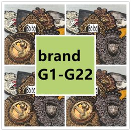 5 piezas/bolsa G1-22 Accesorios de ropa de parche de marca tridimensional 3D