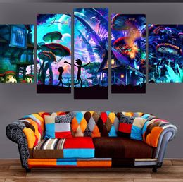 5 pezzi su tela wall art immagini modulari decorazioni per la casa dipinti soggiorno poster di animazione stampati HD8959492