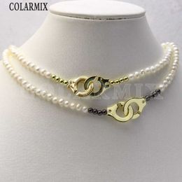 5 stuks Mode Atural Pearl Chocker Collar voor DIY Sieraden Maken Mix Size Beaded Necklace 9753