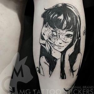 5 stuks Japanse Dark Comic Evil Kawakami Tomie Dubbelzijdig Meisje Tijdelijke Fake Tattoo Sticker