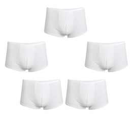 5 pièces hommes blancs absorbance régulière lavable des boxers d'incontinence réutilisables L266S1473353