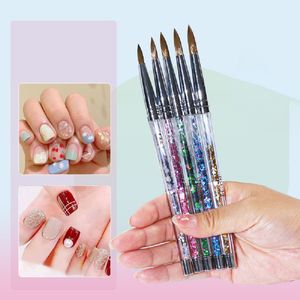 5 Pièces Ensemble de Brosses à Ongles Pinceau à Dessin de Peinture en Gel Brosse de Conception d'Ongles pour Ongles en Gel Acrylique Brosse à Ongles Stylo à Ongles Accessoires pour Ongles DIY