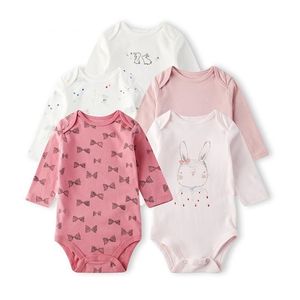 5 Stuks / Pack Born Baby Boy Girl Bodysuit 100% Katoen Kwaliteit Ropa de Bebe Infant Baby Jumpsuits 3/6-24 Maanden 220211