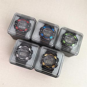 5 stuks per lot Silicone Band roestvrijstalen achteromslag digitale display mode sport man digitale horloges box verpakking als po g262a