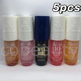 5 piezas/set Perfume de desodorante neutral botella portátil portátil hidratante a largo plazo spray de fruta de fruta que duran suaves y no picantes