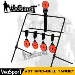 5-Plaat Airsoft Tactische Doel Schieten Jacht Staal BB Boogschieten Pistool Outdoor Paintball Katapult Metalen Reset Indoor Wbsgn