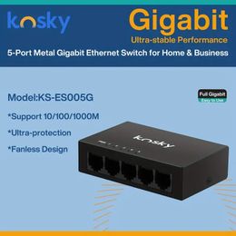 5-poorts metalen Gigabit Ethernet-switch