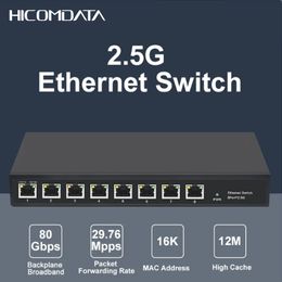 HICOMDATA 5-poorts 2.5G RJ45 Ethernet-netwerkswitch