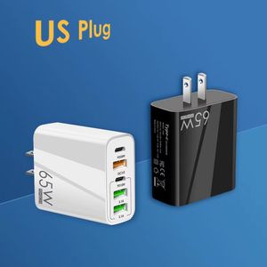 5 Poorten 65W Snellader Adapter PD 20W PD15W QC3.0 USB-C Charge 3.1A Dual Snel Opladen voor iPhone 14 13 12 11 Samsung Xiaomi Mobiele Telefoon OEM