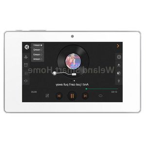 Livraison gratuite Système audiovisuel multi-pièces à écran tactile de 5 pouces, lecteur de musique AUX in / USB / TF dans la nouvelle pièce, audio stéréo numérique mural WIFI a Dvni