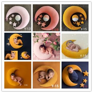 5-/Set accessoires de photographie nouveau-né accessoires bébé posant oreiller croissant oreiller + étoiles + chapeau studio bébé accessoires photo Fotografi LJ201014