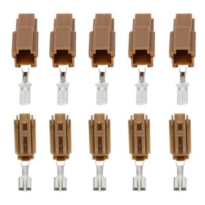 5 sets 1 pins mannelijke en vrouwelijke auto harnas connector met terminal DJ70129-6.3-11 / 21