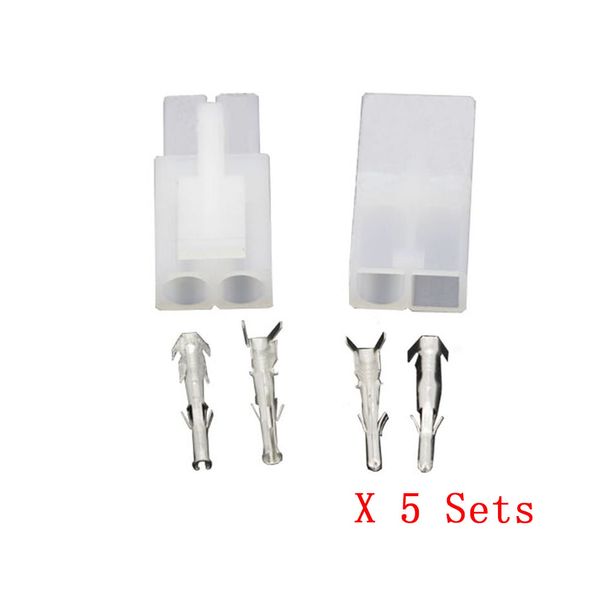 5 sets 2 pines L6.2-2P Conector Conector Masculino y hembra Conector de acoplamiento de aire 6.2mm Conector eléctrico de paso