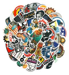 5 ensembles 250pcs Soudage Stickers Autocollants Casquet Soudage Construction Stickers5002387