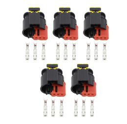 5 Sets 3 PIN DJ7031C1521 Waterdichte Automotive Draad Connector Afdichte Sensor Brandstofdoekdiesel Injector Injector Ignition Coil Connector3509077