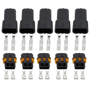 5 sets mannelijke en vrouwelijke 2 pin 6,3 mm connector vrouwelijke plug automotive elektrisch-DJ70232Y-6.3-11/21