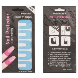 5 feuilles / 50pcs en U à forme en U Dénit anti-débordement peinture de vernis à ongles Vernis Vernis de bande