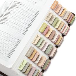 5-bladige Bijbelindexlabel Bladwijzersticker Beschrijfbaar Verwijderbaar Gepersonaliseerde zelfklevende stickers Briefpapier Bureauaccessoires