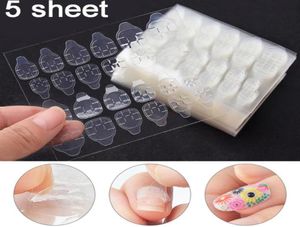 5 SheetPack Heldere waterdichte zelfklevende tabs Crystal Jelly Tape voor druk op nagels Valse nagelstickers Tips voor nepnagels4685894