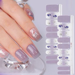 5 vellen nagelstickers glitter kleurverloop glans volledige wraps polish stickers stickerstrips zelfklevende nail art sets voor dames meisjes